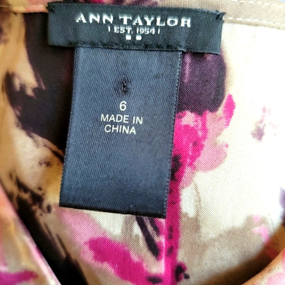 Ann Taylor Women's Sleeveless Floral Ruffled Top Size 6 - Picture 9 of 10